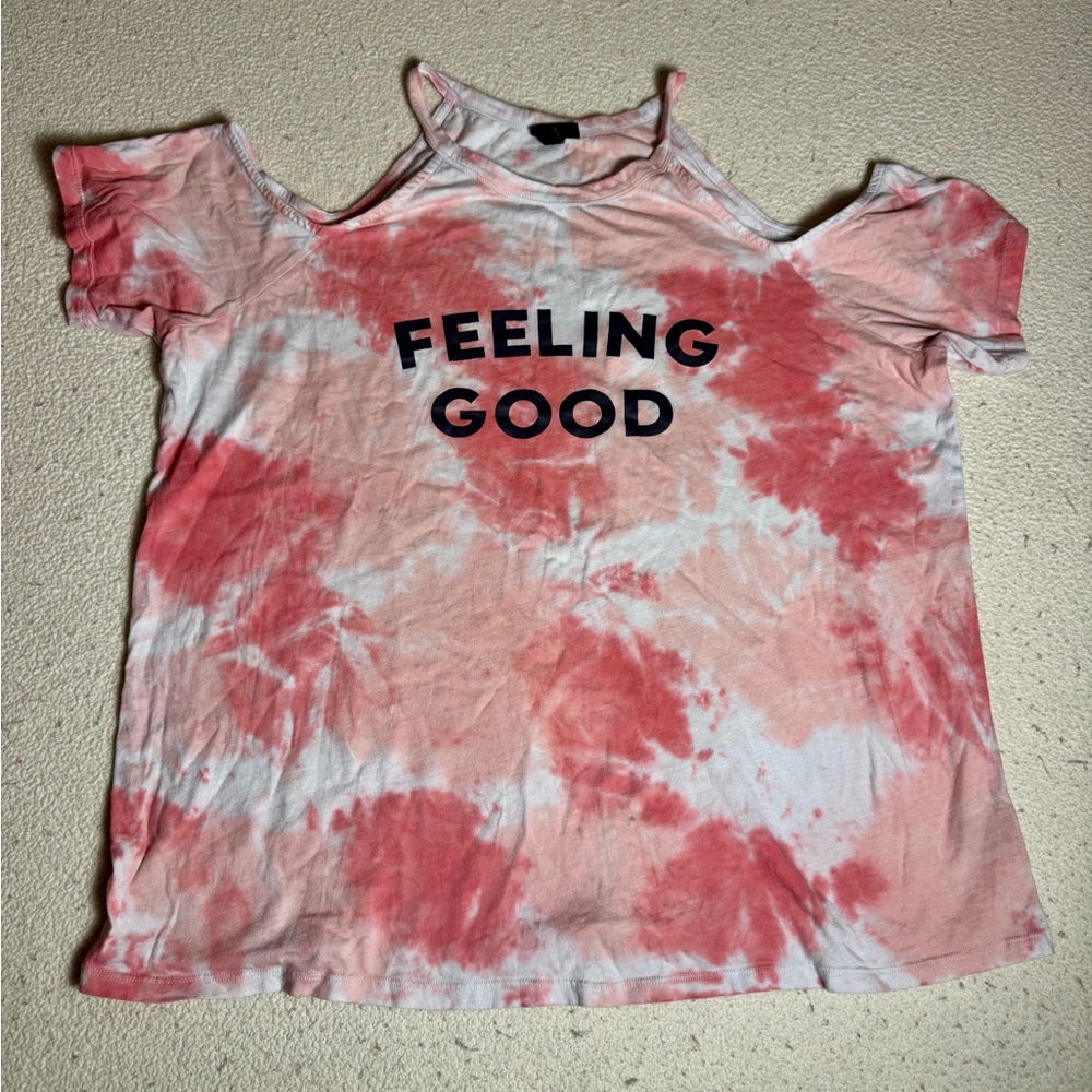 Torrid Pink and White Tie-Dye Top